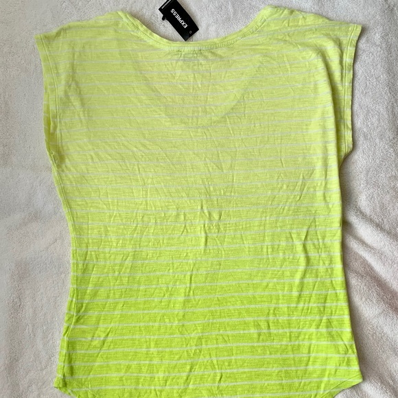 Express short-sleeve yellow striped t-shirt XS - Picture 5 of 6